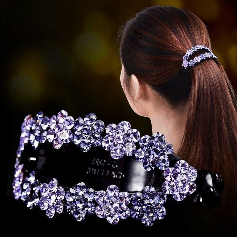 Kẹp tóc Haimeikang đính đá pha lê thời trang xinh xắn cho nữ