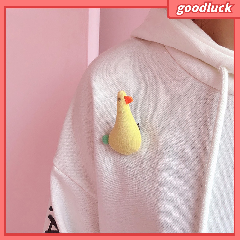 ps/Cartoon Mini Patrick Pikachu Duck Plush Doll Brooch Pin Shirt Bag Badge Decor