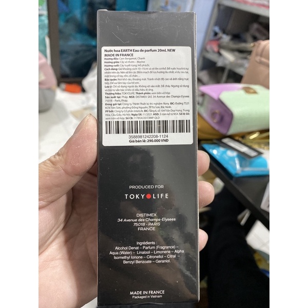 Nước hoa Pháp [ số 4] EARTH EDP khởi động ngày mới dành cho nam