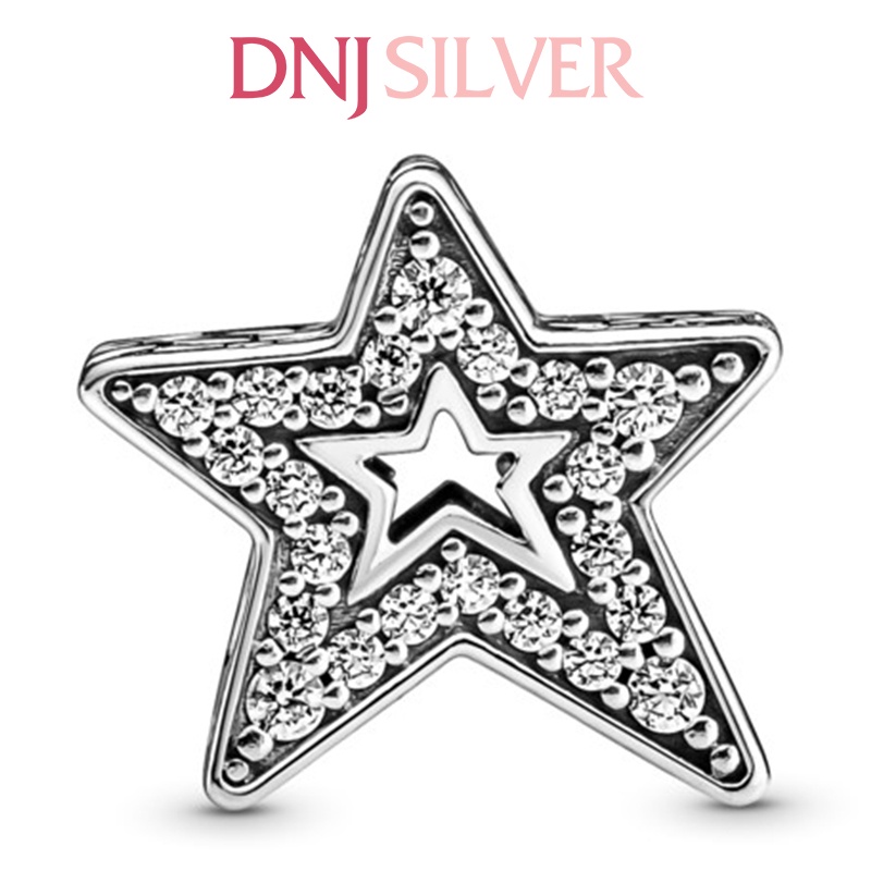[Hàng cao cấp] Charm bạc 925 cao cấp, hàng chuẩn bạc - Charm Sparkling Asymmetric Star thích hợp để mix vòng tay charm
