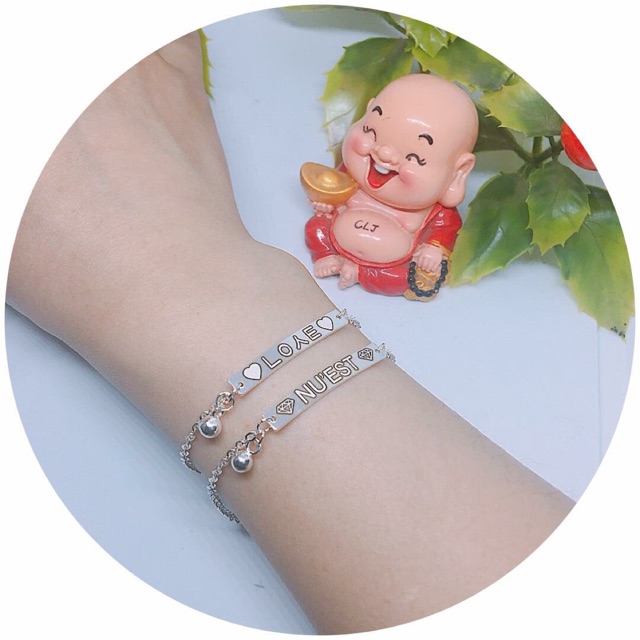 Lắc tay nữ khắc tên
