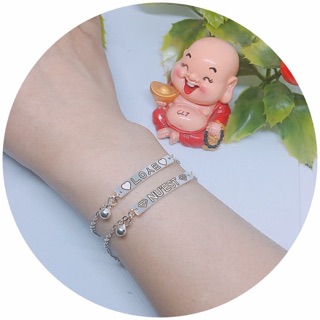 Lắc tay nữ khắc tên