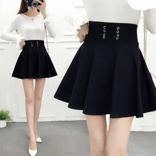 CHÂN VÁY XÒE KINA THIẾT KẾ CẠP ĐAN BẰNG DÂY ĐỘC ĐÁO, PHONG CÁCH.