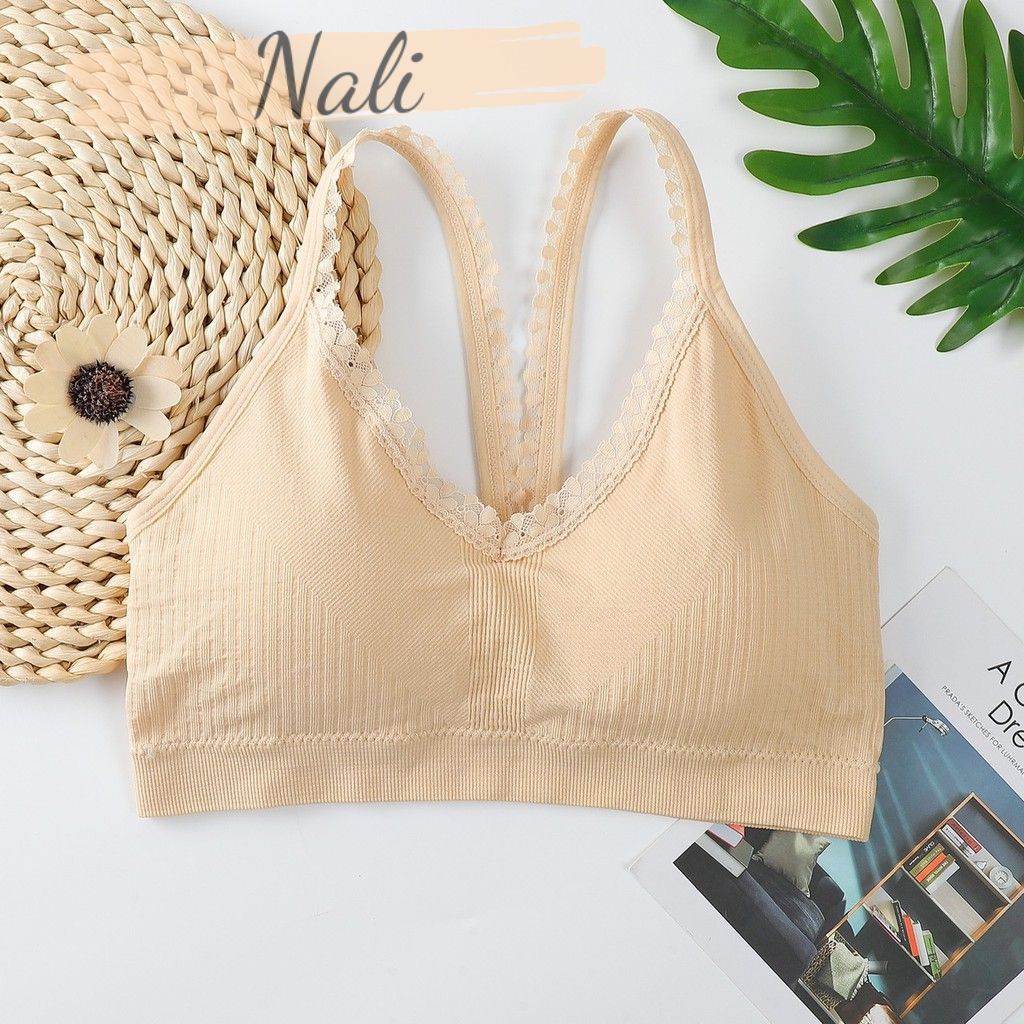 Áo bra nữ, áo bra ren croptop tập gym, yoga NL061