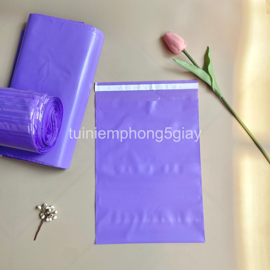[1Kg–Màu tím-Đủ size] Túi gói hàng niêm phong tự dính - túi đóng hàng chuyển phát nhanh có sẵn keo dính – 5 GIÂY