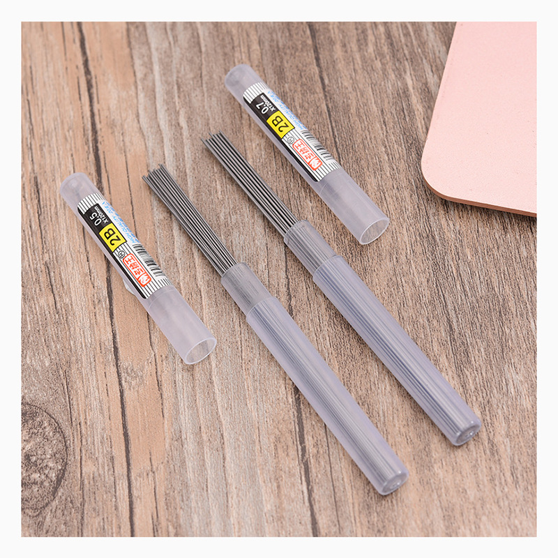 Ngòi bút chì đen tự động 2B / HB / 2H lõi chì 0.5/0.7 sáng tạo
