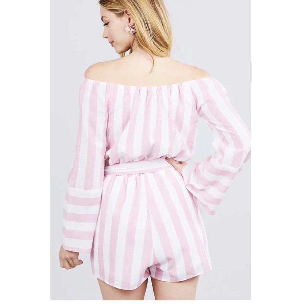 Bộ jumpsuit trễ vai active xuất xịn