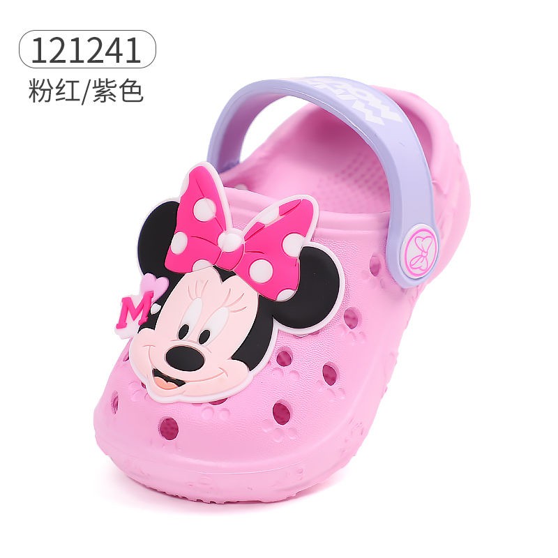 Giày Crocs Đi Biển Thoáng Khí Chống Trượt In Hình Disney Dễ Thương Cho Bé Trai