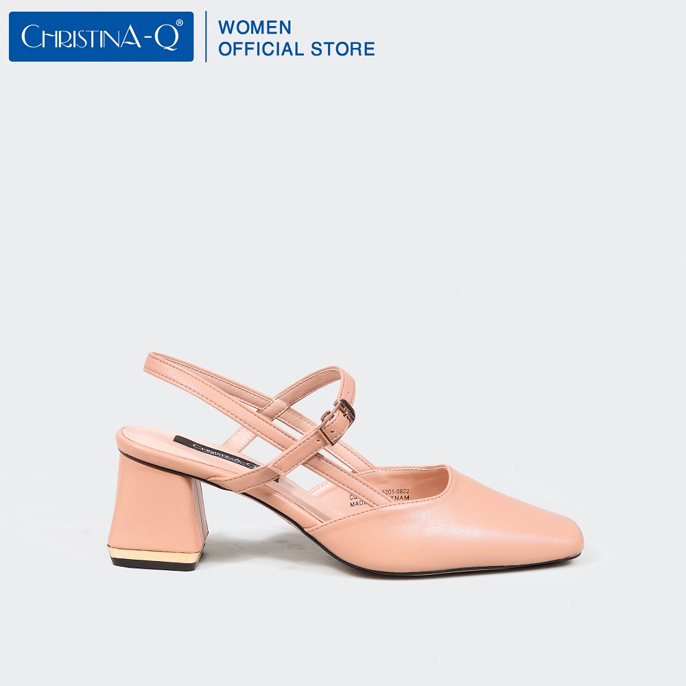 Giày nữ cao gót bít mũi vuông ChristinA-Q GBV080