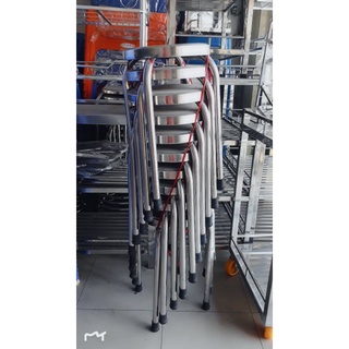 Ghế đẩu inox chân cao