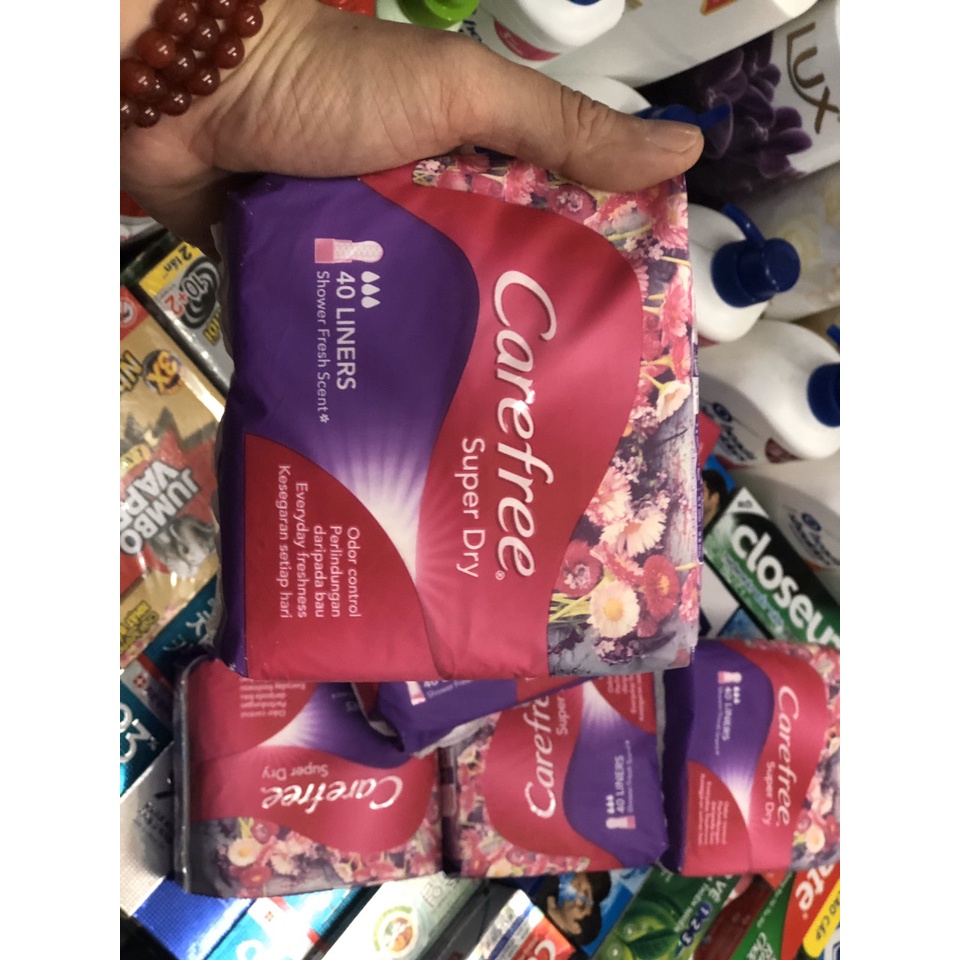 BVS Hằng Ngày Carefree Hàng Ngày Siêu Thấm Super Dry 40 Liners 40 Miếng Bịch Băng Vệ Sinh