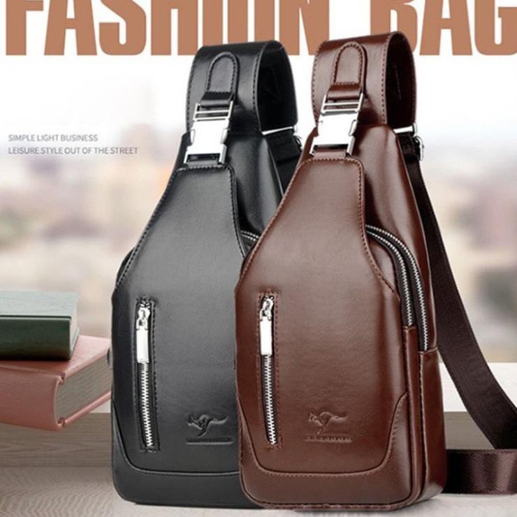 Túi Đeo Chéo Nam Da Trơn DHV16 Cao Cấp, Không Sờn Cũ, Không Bạc Màu Sau Thời Gian Dài | BigBuy360 - bigbuy360.vn