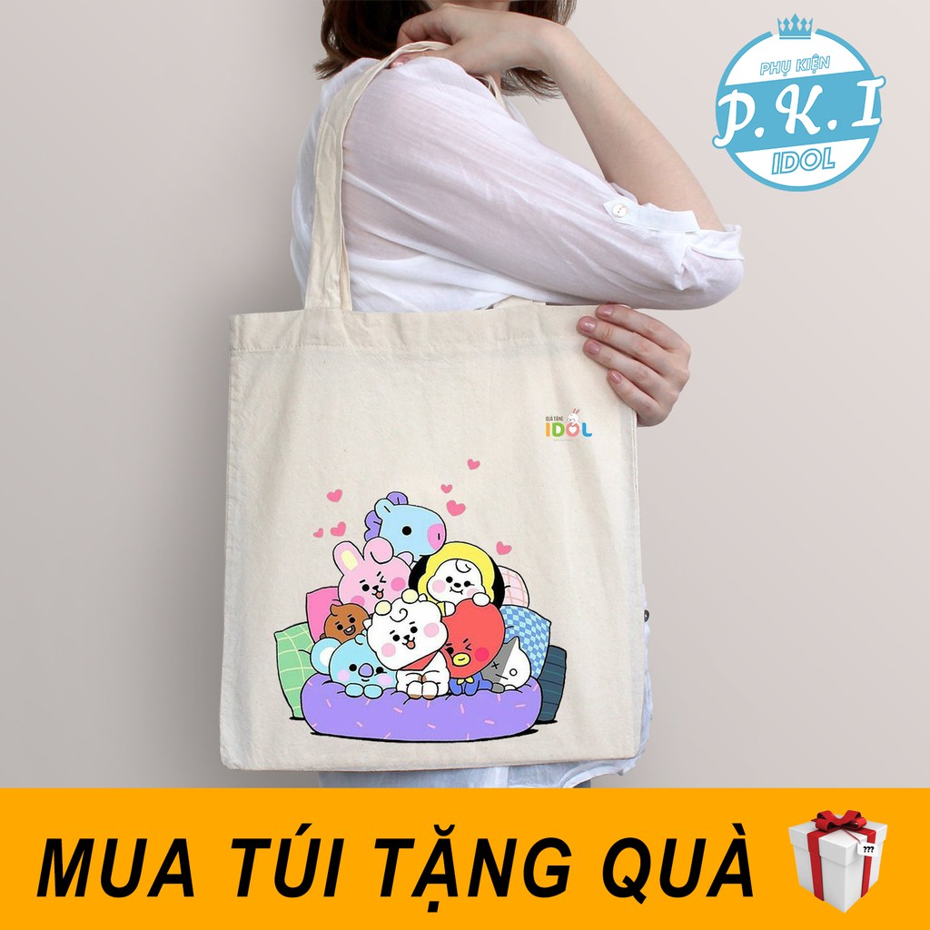 Combo đặc biệt: Túi Tote in hình BTS cá tính tặng kèm bộ quà BST nhân dịp ra mắt album Butter - Chỉ 80 bộ duy nhất