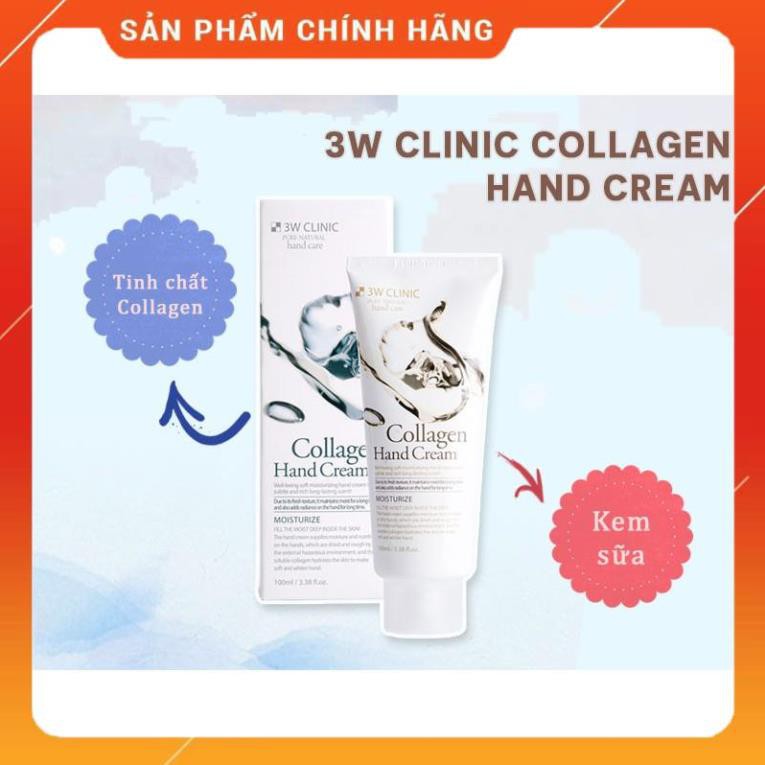 CHÍNH HÃNG  Kem Dưỡng Da Tay Collagen 3W Clinic 100ml