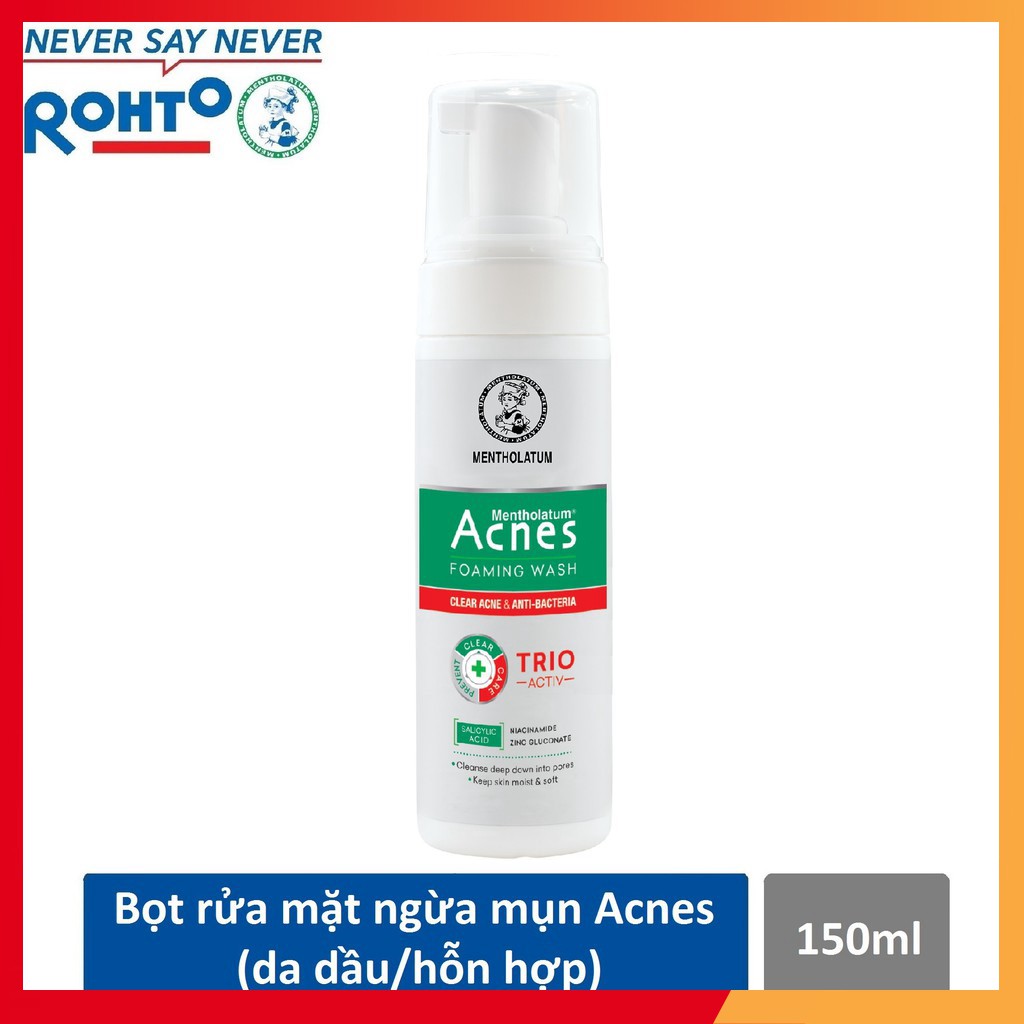 Dung dịch tạo bọt ngăn ngừa mụn Acnes Foaming Wash 150ml