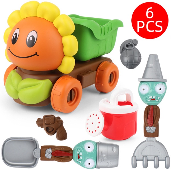 Đồ Chơi Xúc Cát Đi Biển, Xúc Hạt Gỗ, Muồng, Oto Xúc Cát Plants Vs Zombie Cho Bé Đường tàu phiêu lưu