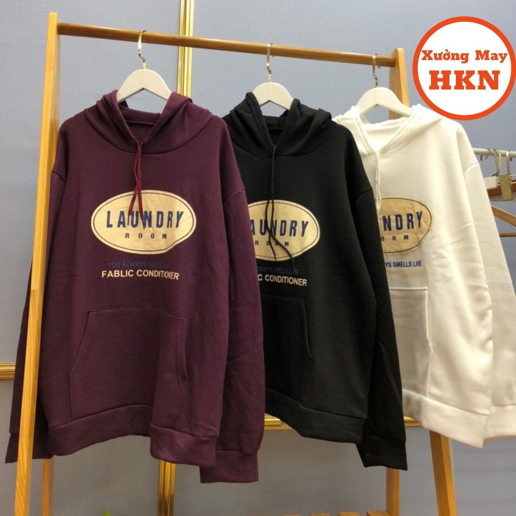 Áo Hoodie Nữ In Chữ Laundry Chất Nỉ Trơn Dày Đẹp Mã 792 Xưởng May HKN