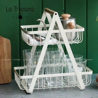 Kệ Để Đồ Nhà Bếp Để Trái Cây Chén Bát Đa Năng 2 Tầng