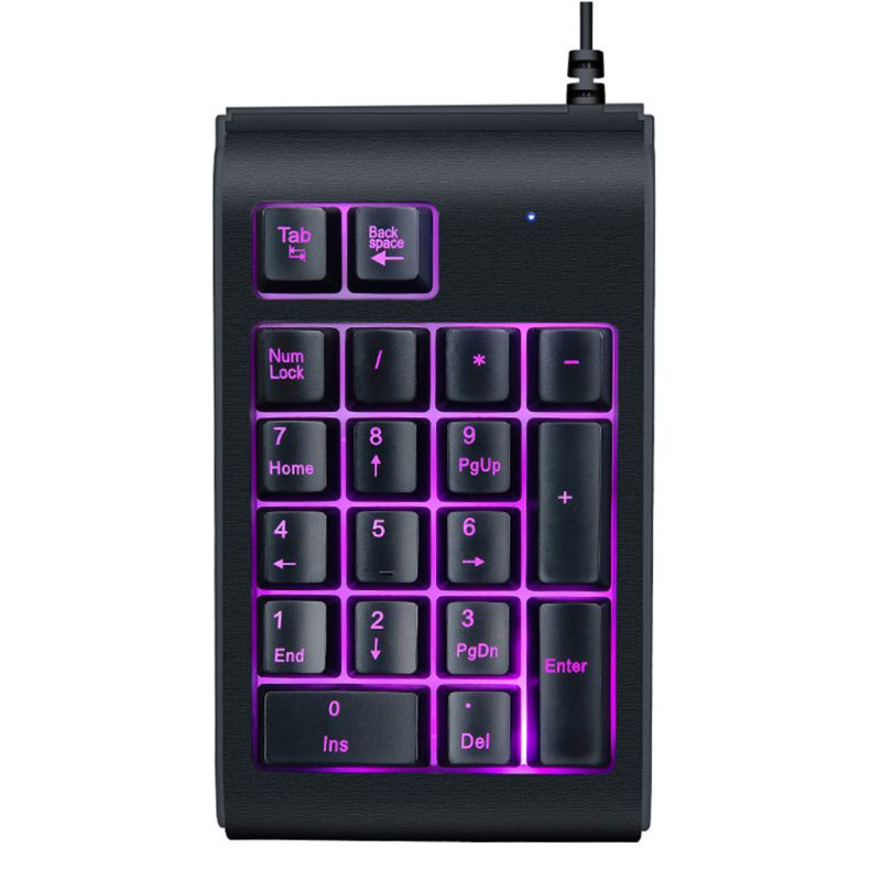 Bàn Phím Số Mini USB Có Đèn Nền RGB 3 Màu Dành Cho Văn Phòng / Nhà Cửa