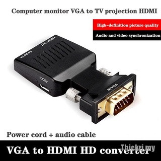 Đầu Chuyển Đổi Vga Sang Hdmi Kèm Dây Cáp Âm Thanh Cho Màn Hình Máy Chiếu / Laptop