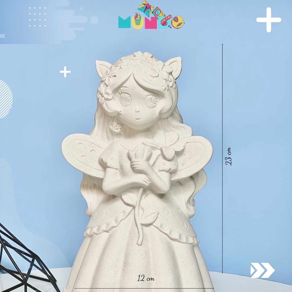 Tượng tô màu cao cấp chọn mẫu SIZE XXL YÊU TINH TIÊN ELF, tượng thạch cao MUNDO