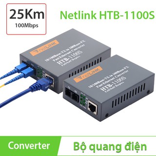 Cặp 2 Converter Quang💥FREESHIP💥 2 sợi Netlink 1100s Chuẩn 10/100 Nguồn 5v2a Tốt