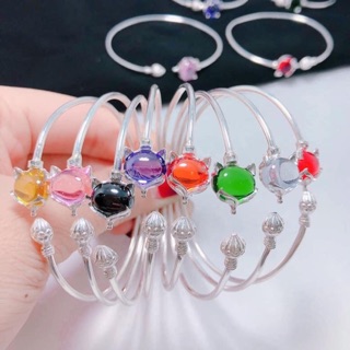Lắc tay hồ ly bạc chọn màu đá theo mệnh