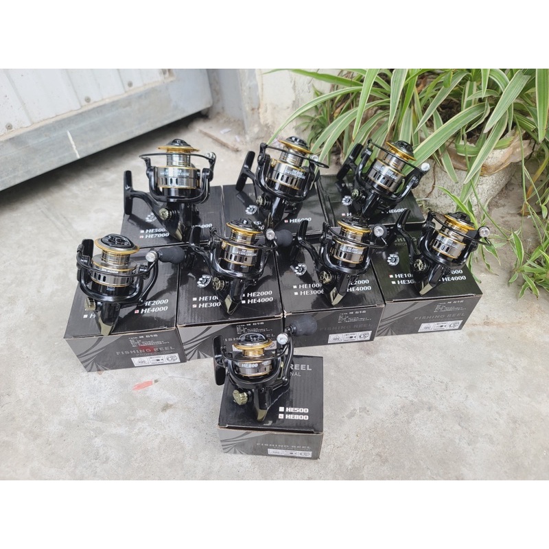 Máy câu HE tay quay, cối, bánh răng kim loại