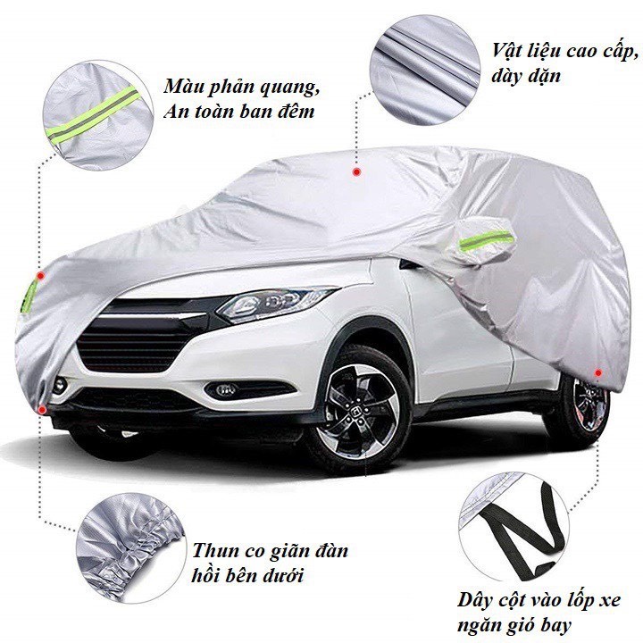 Bạt Phủ Ô Tô Vải Dù Kia Morning, Soluto, Cerato, Seltos, K3, Rondo, Optima, Sorento, Sedona chống nóng, chống nước