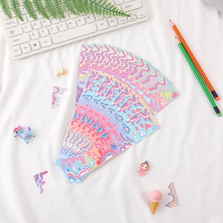 Flash color gradient ripple stickers star chasing glitter stickers