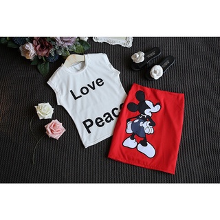 Sét váy mickey phối áo