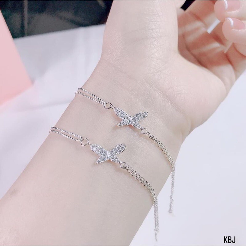 Lắc tay bạc hình bướm siêu xinh