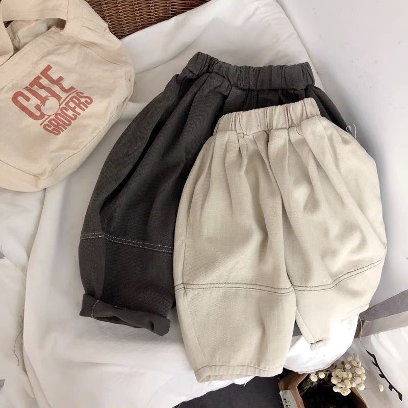 [Babycat] Hàng Có Sẵn Quần Harem Dáng Rộng Mềm Mại Phong Cách Hàn Quốc Nhật Bản Thời Trang Mùa Thu Dành Cho Bé Trai Và Bé Gái