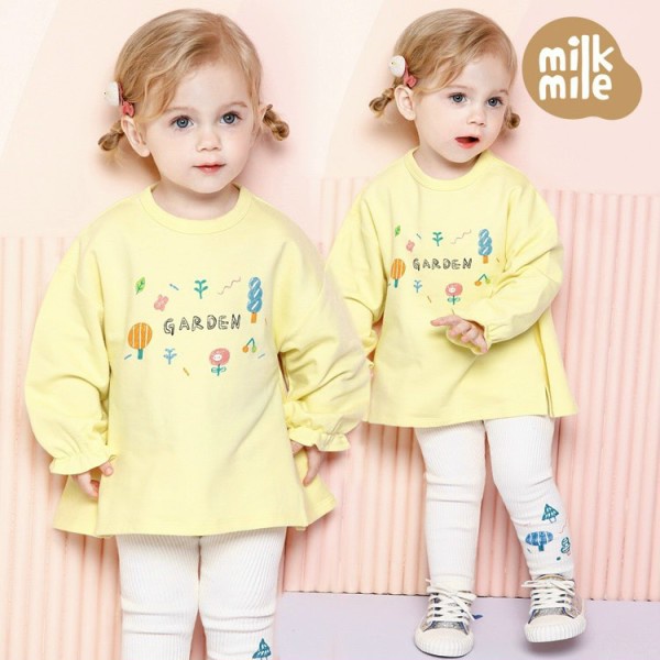 Bộ dài Milkmile áo váy vàng kèm quần legging trắng Nga Fish B1A2V2