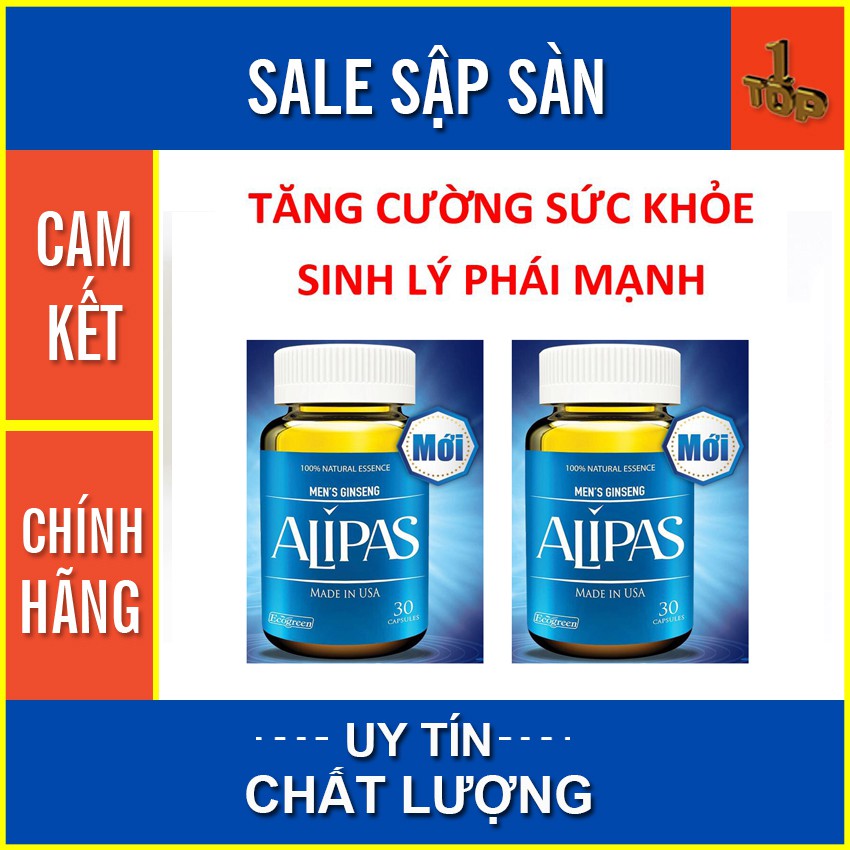 Men’s Ginseng Alipas tăng cường sức khỏe sinh lý nam giới, hộp 30 viên, Men Ginseng Alipas, Top1phar