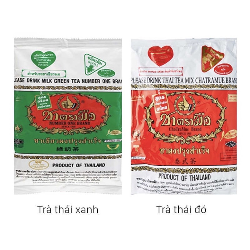 Trà Thái xanh, Thái đỏ