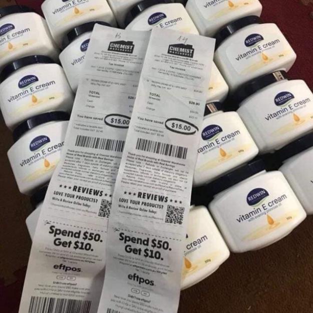Kem dưỡng Redwin Vitamin E Cream 300g Úc chính hãng