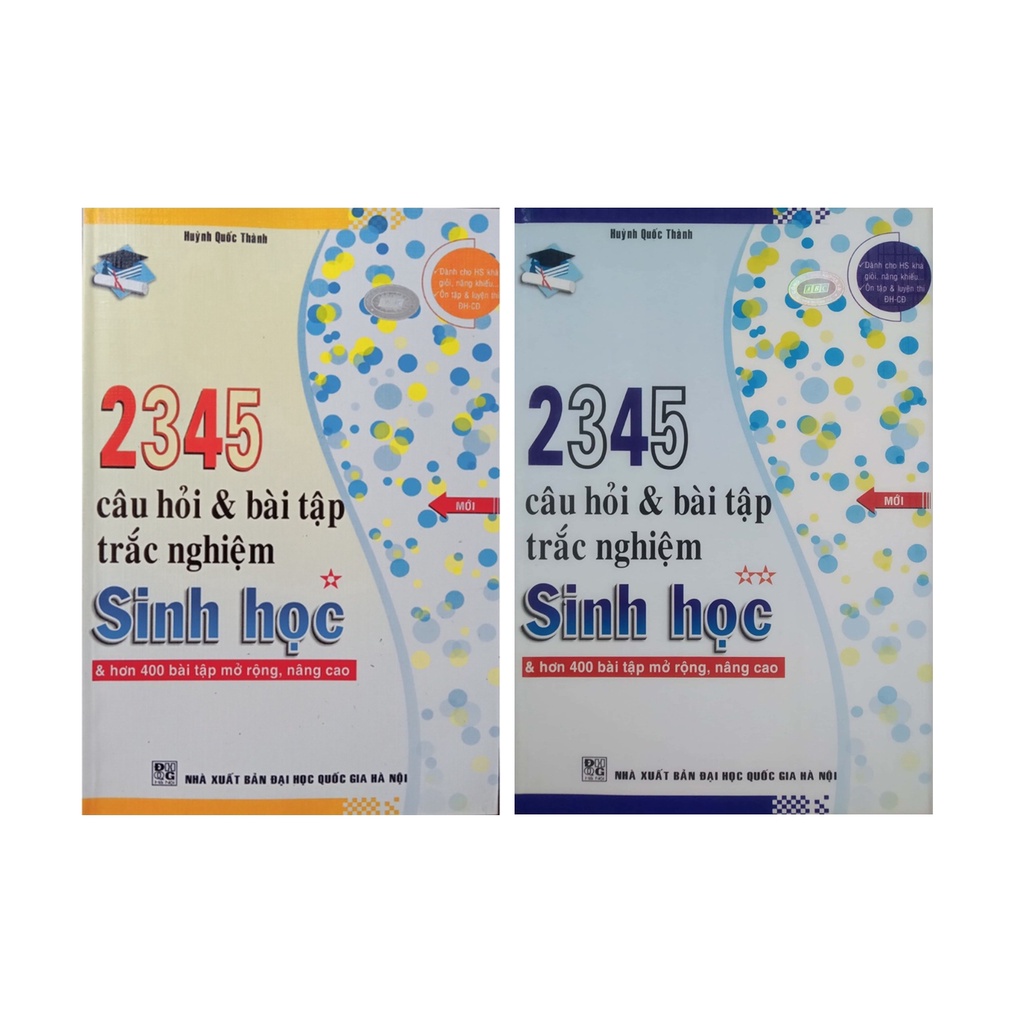 Sách - Combo 2345 Câu Hỏi và Bài Tập Trắc Nghiệm Sinh Học (Tập 1 + Tập 2)