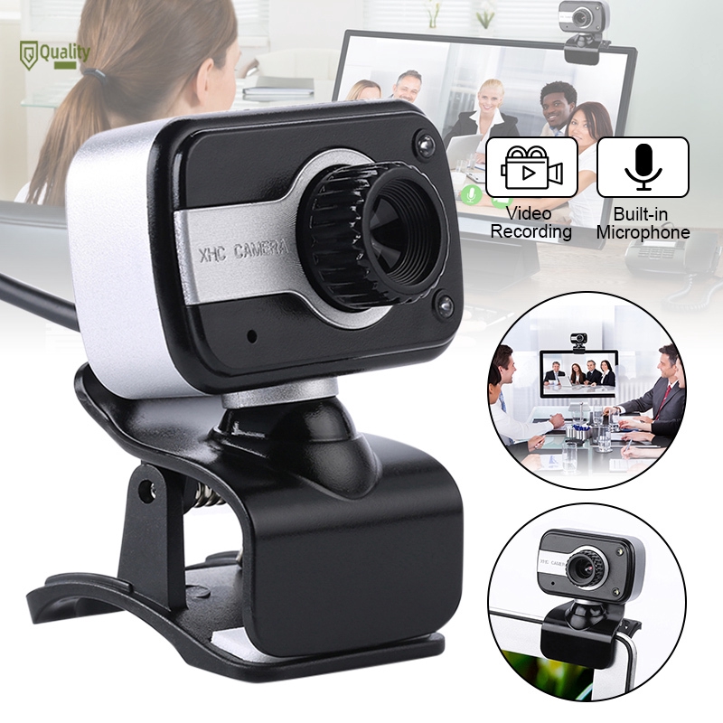 Webcam USB 2.0 HD có mic và kẹp cố định cho máy tính PC