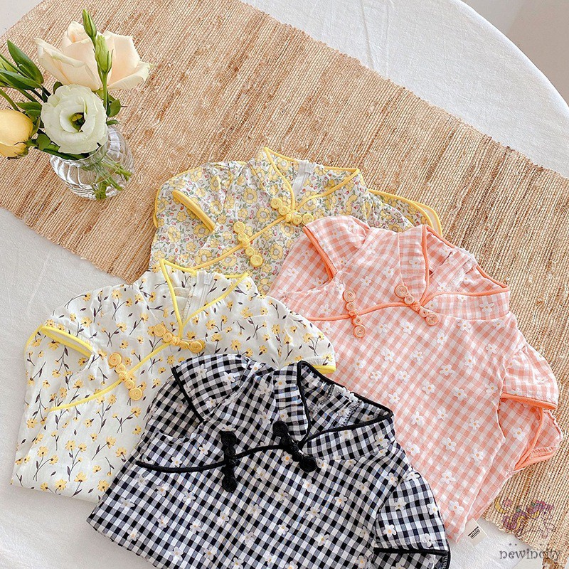 Đầm in họa tiết hoa thời trang Hàn Quốc dành cho bé gái