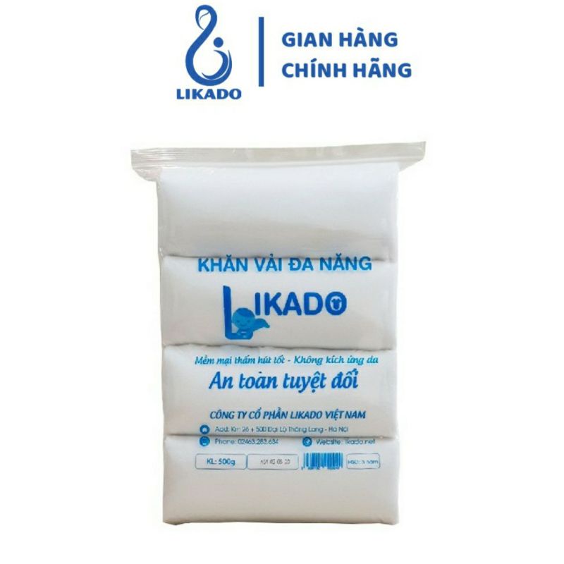 Combo 5 túi khăn vải đa năng likado dạng cuộn cỡ 18*20cm 1 tờ gồm 330 tờ 1 túi 4 cuộn