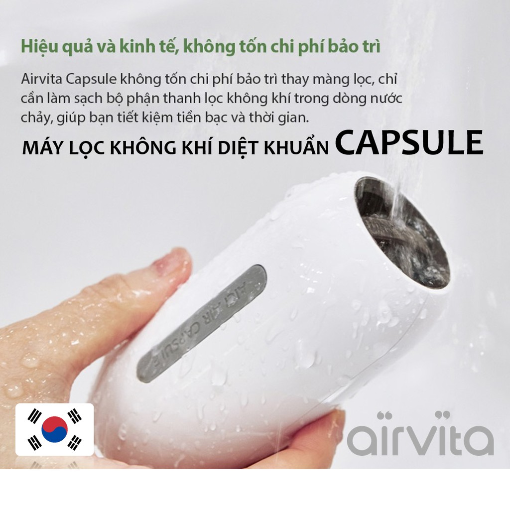 Máy lọc không khí Hàn Quốc khử mùi, diệt khuẩn Airvita Capsule - Nhập khẩu & bảo hành chính hãng