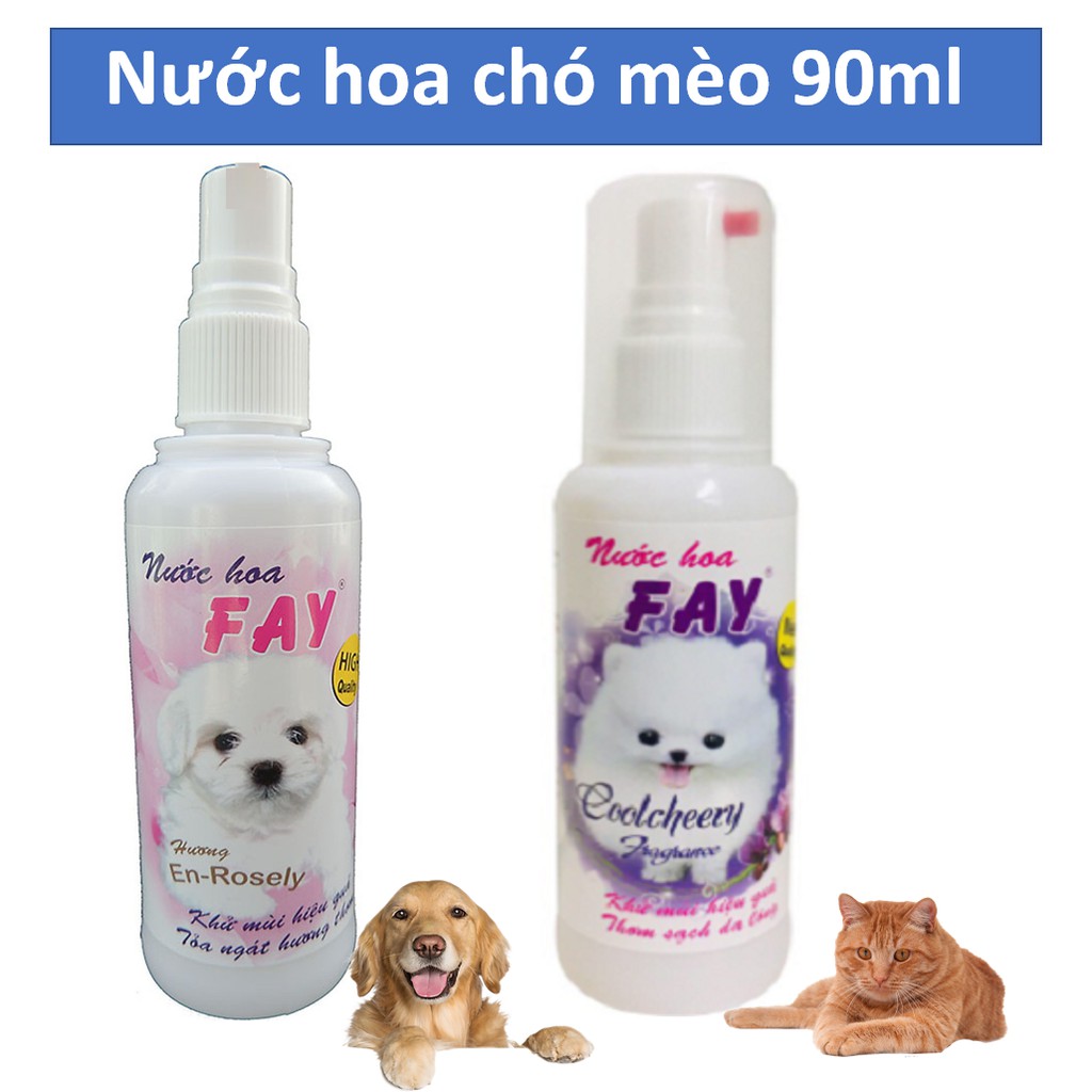 Nước hoa chó mèo (2 loại) Nước hoa Fay CoolCheery EnRosely cho thú cưng