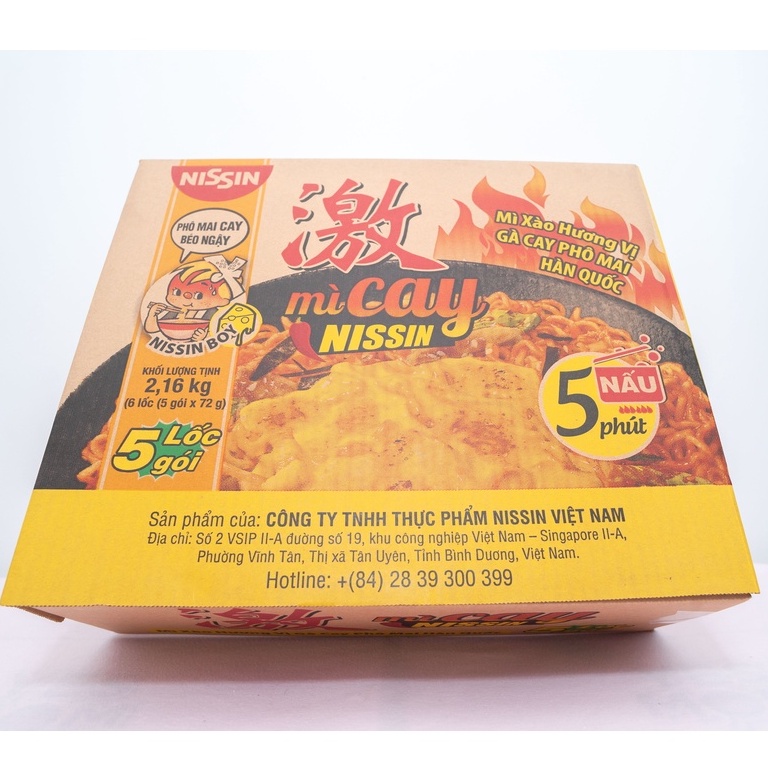 Mì cay phô mai nisin ( thùng 30 gói ) mỳ cay hàn quốc nissin | BigBuy360 - bigbuy360.vn