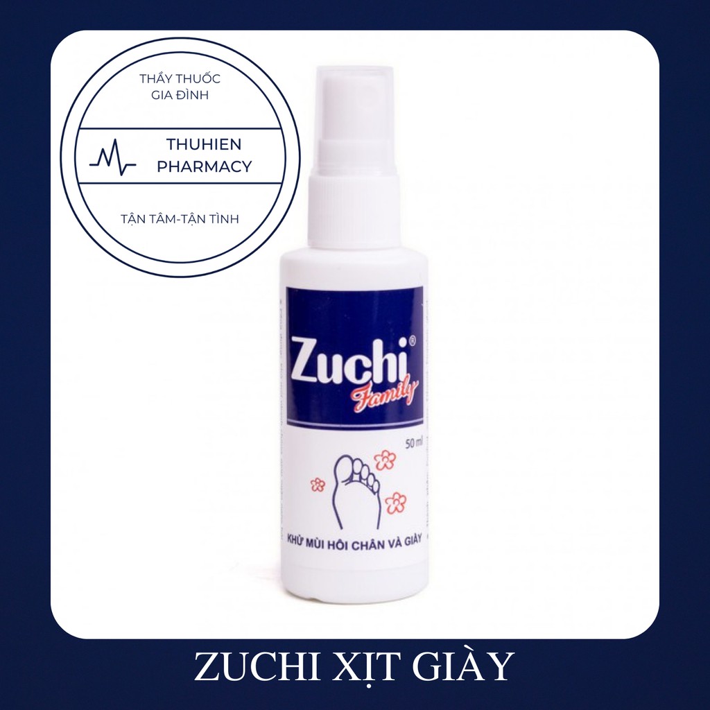 Khử Mùi Hôi Chân Và Giày Dạng Xịt Zuchi Family (Lọ 50ml)