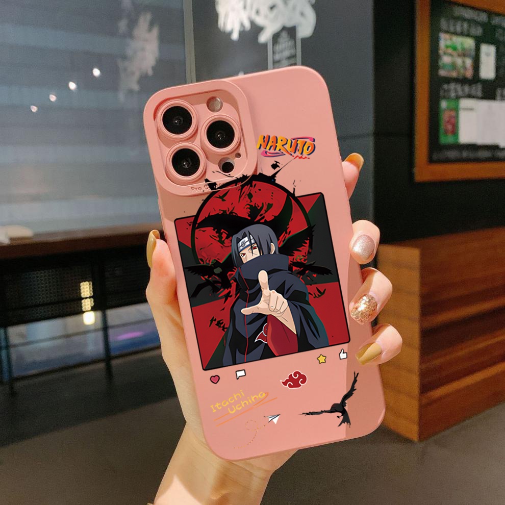 Ốp Điện Thoại Góc Vuông Hình Uchiha Sasuke Naruto Cho Xiaomi Redmi Note 11 Pro 5G 11S 10 Pro 4G 10S Redmi 10C 9C A1