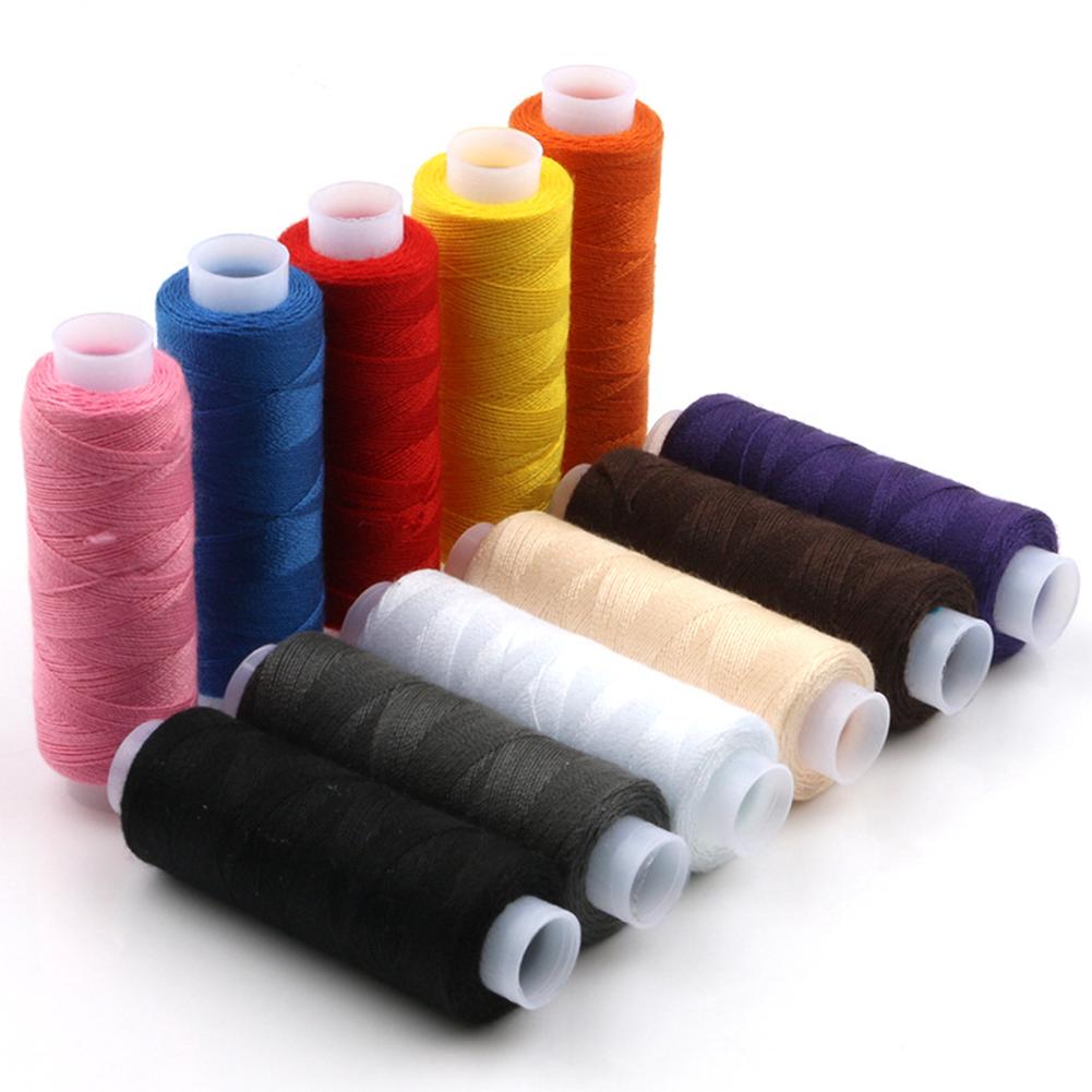 Polyester Hand Stitching Bright Colors Thread 12 Knitting Machine Sewing Reel Dress Finest