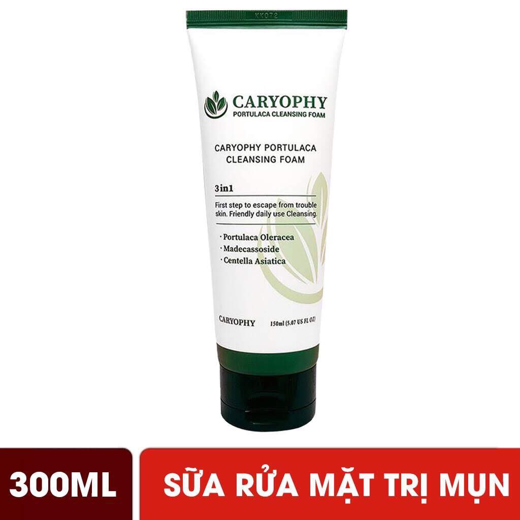 Sữa rửa mặt ngăn ngừa mụn thâm Caryophy Portulaca Cleansing Foam 150ml