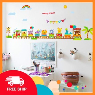 ⚡️𝗙𝗥𝗘𝗘𝗦𝗛𝗜𝗣⚡️ Decal dán tường Đoàn xe vui vẻ 2