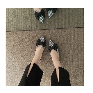 ZZ99- Sandal/ dép nữ mũi nhọn nơ lụa- hottrend ( sandal lụa)
